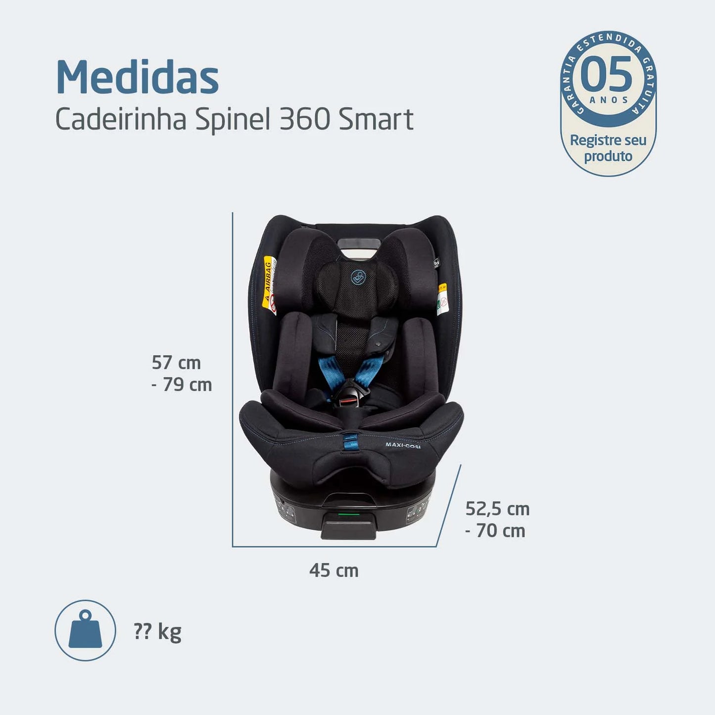 Cadeirinha Spinel 360 smart Max A.black T - Max Cosi