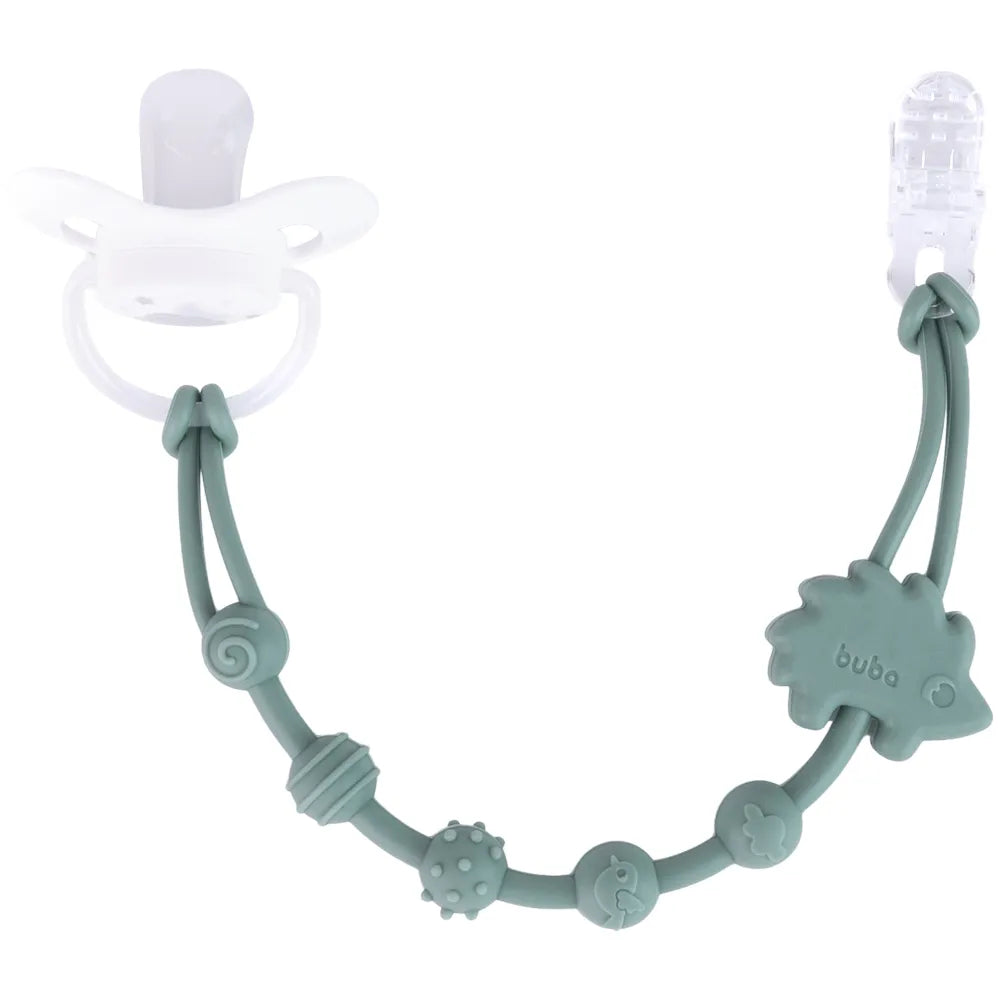 Prendedor De Chupeta Em Silicone Cloudy Porco Espinho - Buba