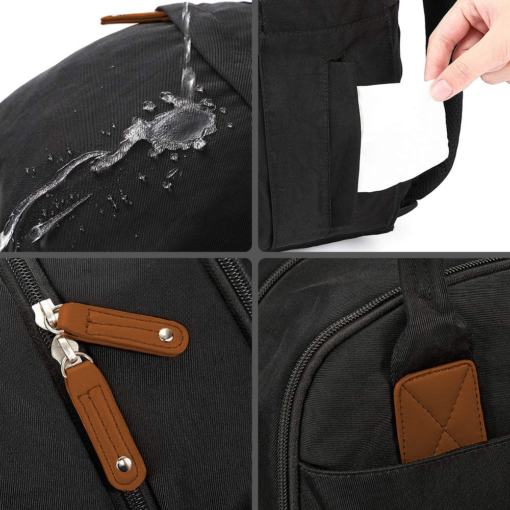 Mochila de Maternidade Alice Preta - Laço Bebê