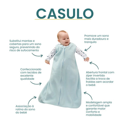 Saco de Dormir em Algodão Natural Urso M