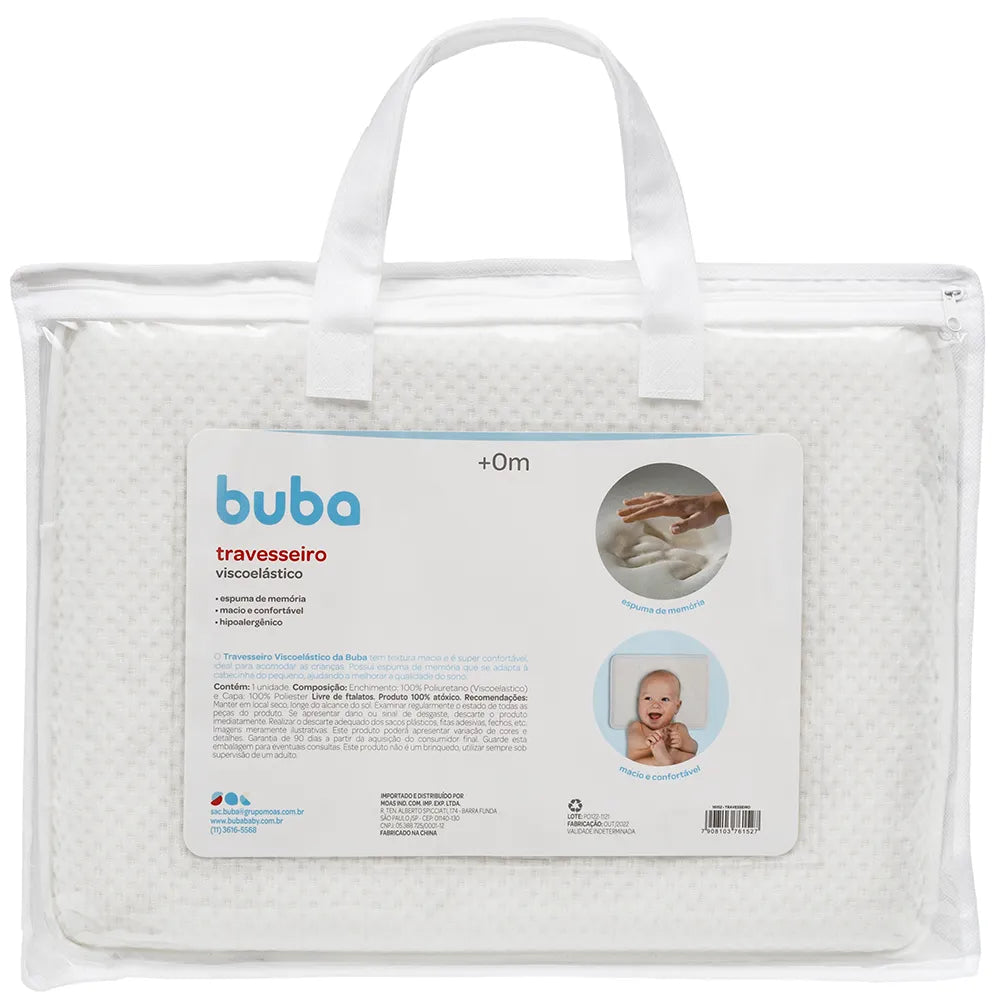 Travesseiro Viscoelastico Branco - Buba