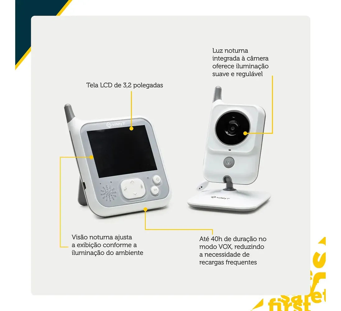 Babá Eletrônica Spot Sf1 White - Safety