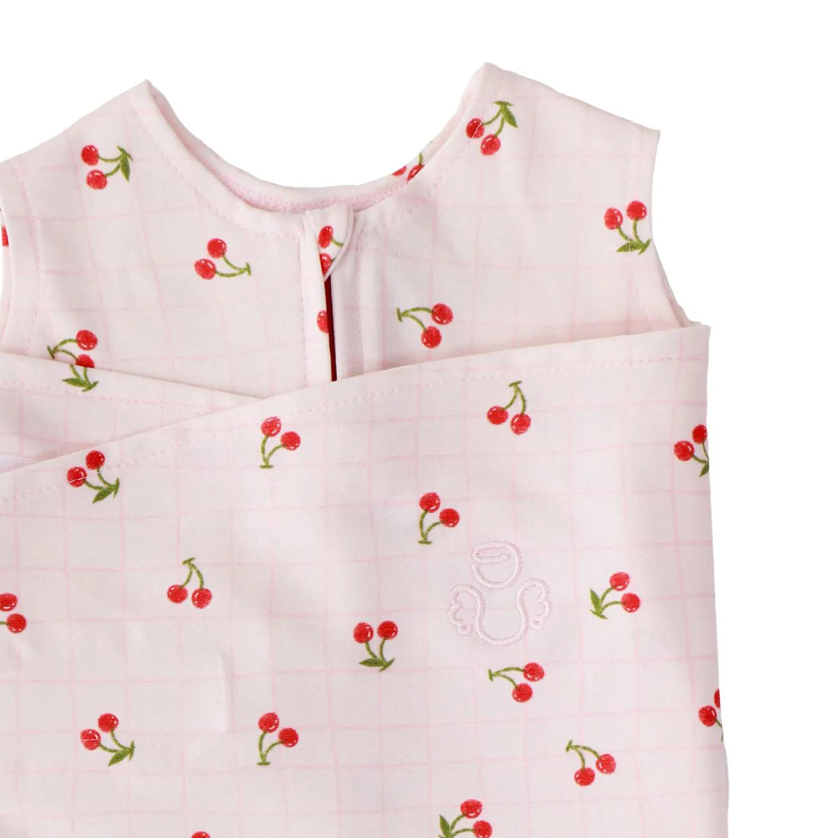 SACO DE DORMIR SWADDLE EM ALGODÃO EGÍPCIO CEREJA - CASULO DE ANJO