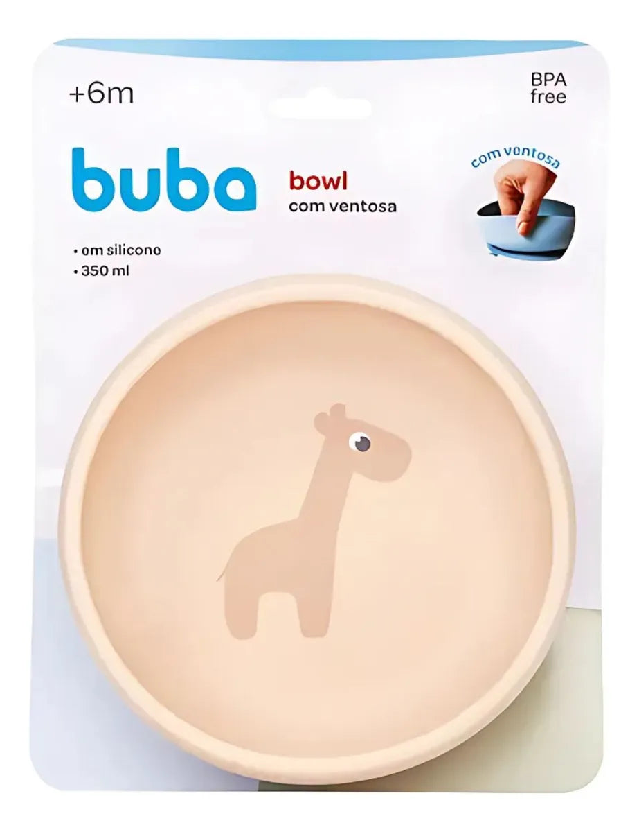Bowl Em Silicone Com Ventosa Cloudy Girafa - Buba