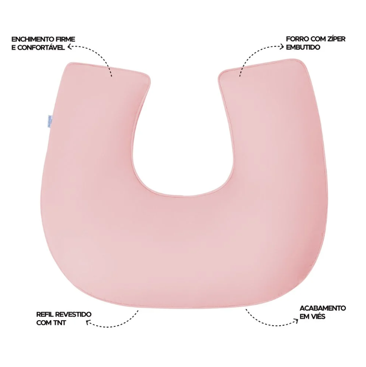Almofada de Amamentação Basic Rosa- Batistela Baby
