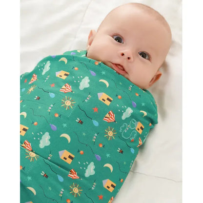 SACO DE DORMIR SWADDLE EM ALGODÃO EGÍPCIO CIRCO - CASULO DE ANJO