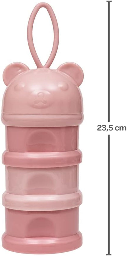Potes Empilháveis Para Leite em Pó e Snack Rosa - Buba