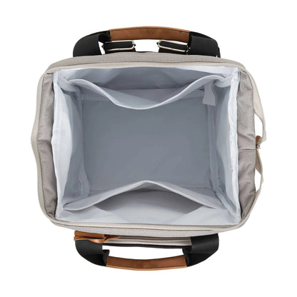 Mochila Média Abraço Com Bolso Frontal Térmico Cinza C/ Preto - Pirulitando