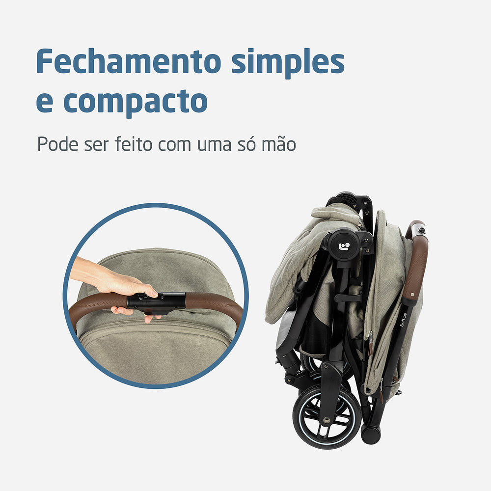CARRINHO EVA³ LUXE -cor  TWILLIC TRUFFLE - MAXI-COSI