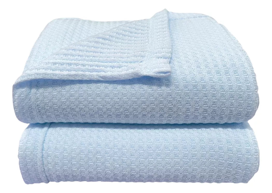 Manta Donna Termocelular Cubes Azul Bebê - Laço Bebê