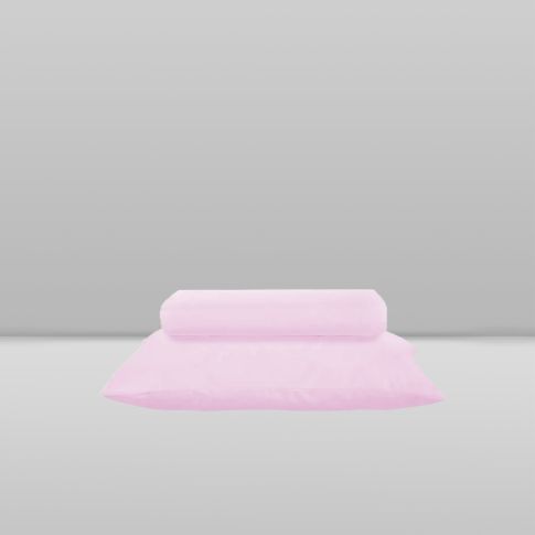 Jogo De Lençol P/ Berço 2pcs Marshmallow Rosa - Laço Bebê
