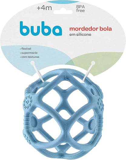 Mordedor Bola em Silicone - Verde, Azul e Rosa - Buba