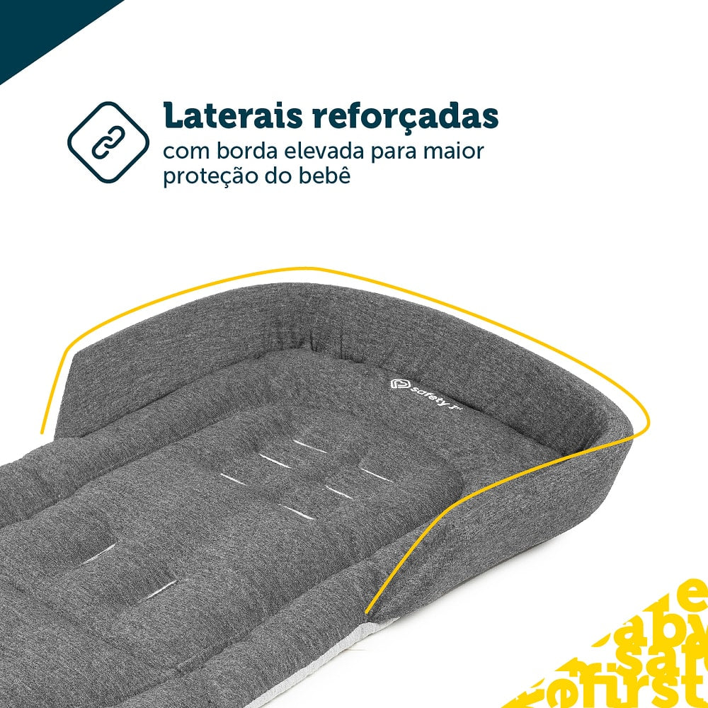 ALMOFADA PARA CARRINHO SAFECOMFORT DUPLA FACE CINZA - SAFETY 1st