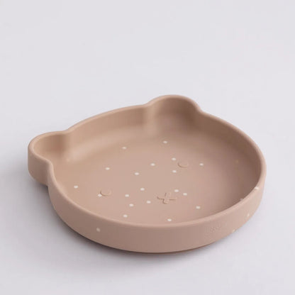 Kit Alimentação 6 Pcs Prato, Copo, Babador 3 Colheres Marrom - Petit Pia