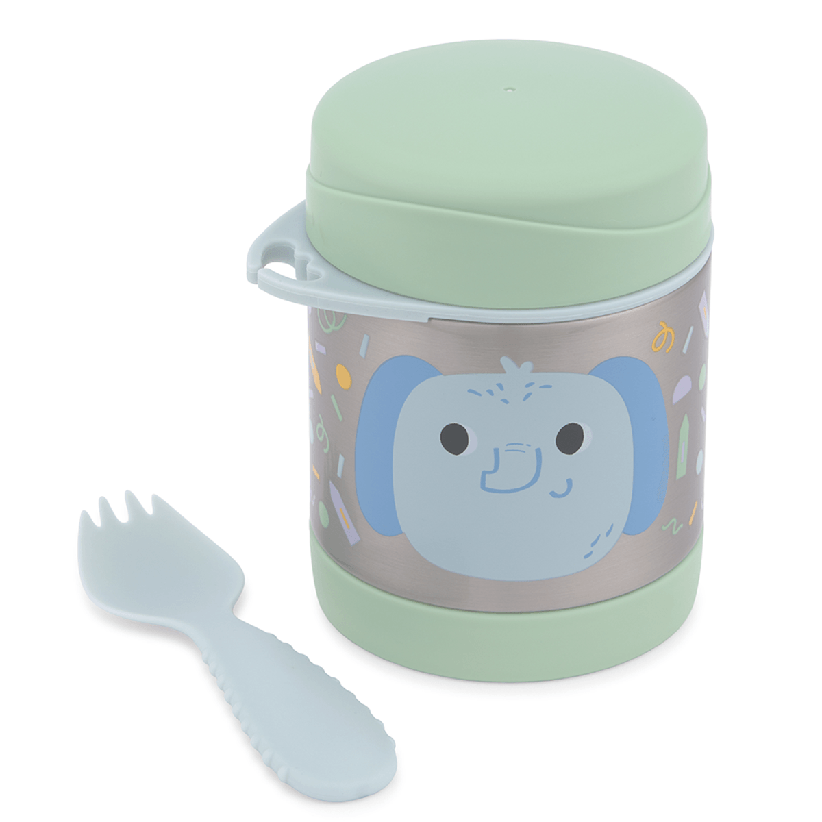 Pote Térmico Com Talher Besties Elefante - Sikp Hop