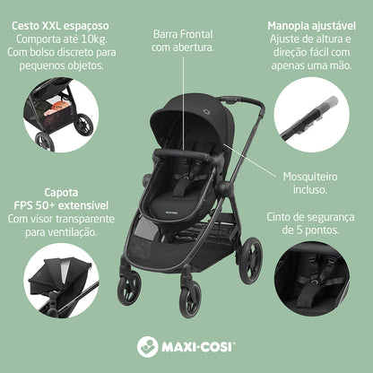 Carrinho Anna³ Essencial Black - Maxi-Cosi