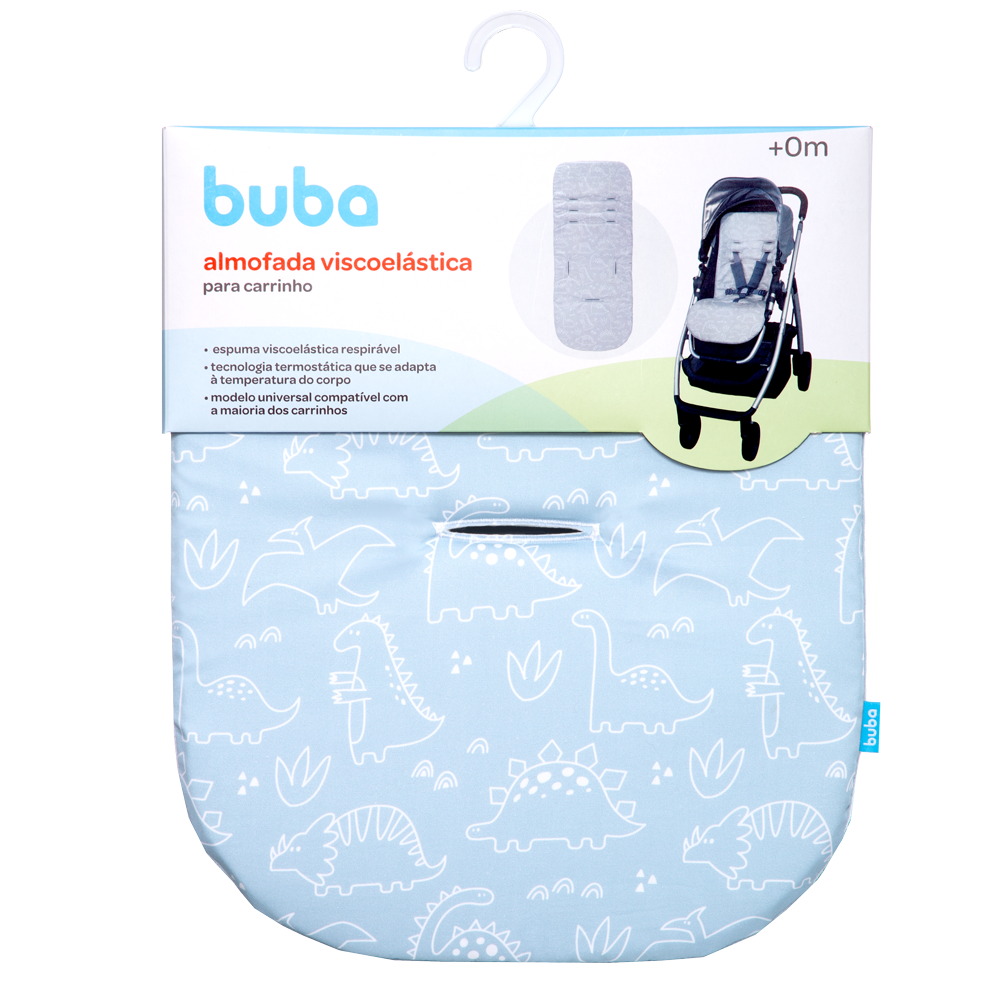 Almofada para Carrinho Dino Azul - Buba