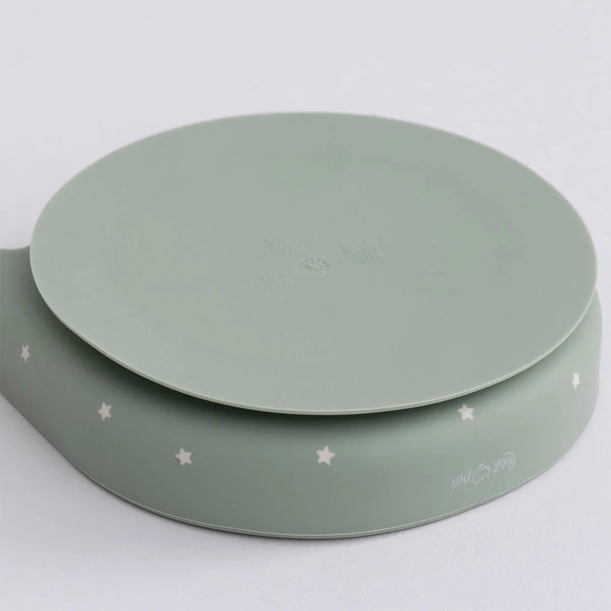 Kit Alimentacao 6 Pcs Prato, Copo, Babador 3 Colheres Verde - Petit Pia