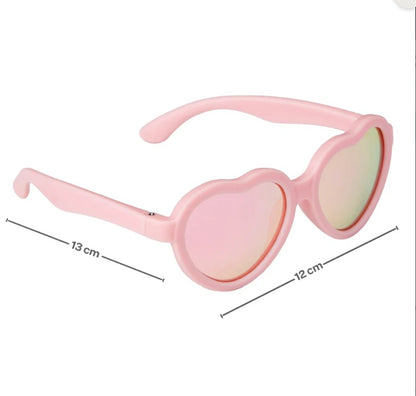 Óculos De Sol Coração Rosa P - Buba