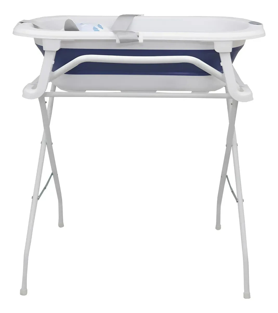 Banheira Bubbly Dobrável Com Suporte Azul - Premium Baby