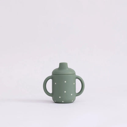 Kit Alimentacao 6 Pcs Prato, Copo, Babador 3 Colheres Verde - Petit Pia