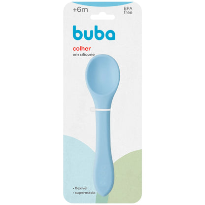 Colher Em Silicone Azul - Buba