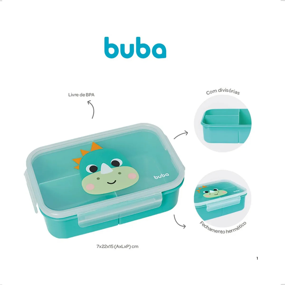 Lunchbox Com Divisórias Dino - Buba