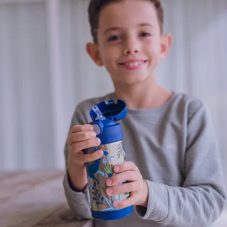 Garrafa Térmica 355ml Reino dos Dinossauros (azul) - Thermos