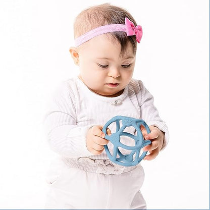 Mordedor Bola em Silicone - Verde, Azul e Rosa - Buba