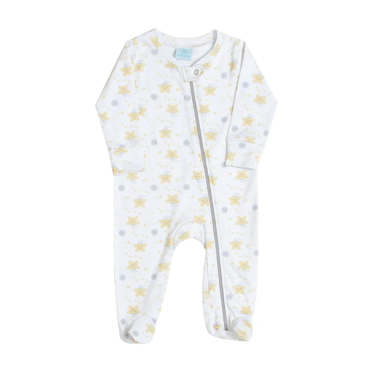 Macacão Bebê em Algodão Egípcio Estrelinhas - Casulo de Anjo