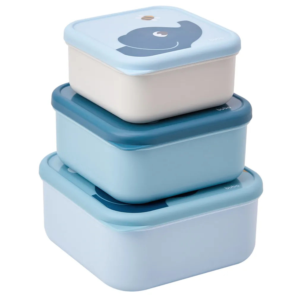 Kit 3 Potinhos Cloudy Azul - Buba