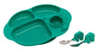 Kit Alimentação Prato C/4 Divisórias E Primeiro Garfo E Colher - Elefante Ollie