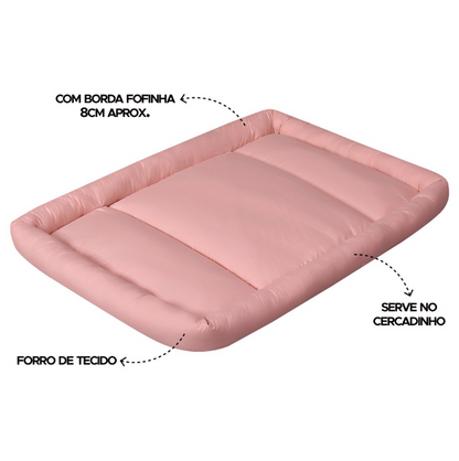 Colchonete Basic Dobrável 100% algodão Rose Antigo - Batistela Baby