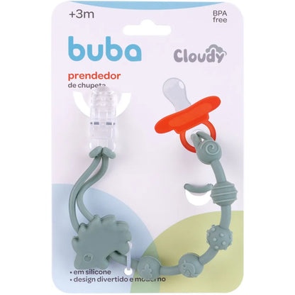 Prendedor De Chupeta Em Silicone Cloudy Porco Espinho - Buba