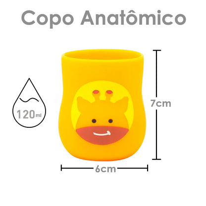 Copo Anatômico em Silicone 120ml Girafa Lola - Marcus e Marcus