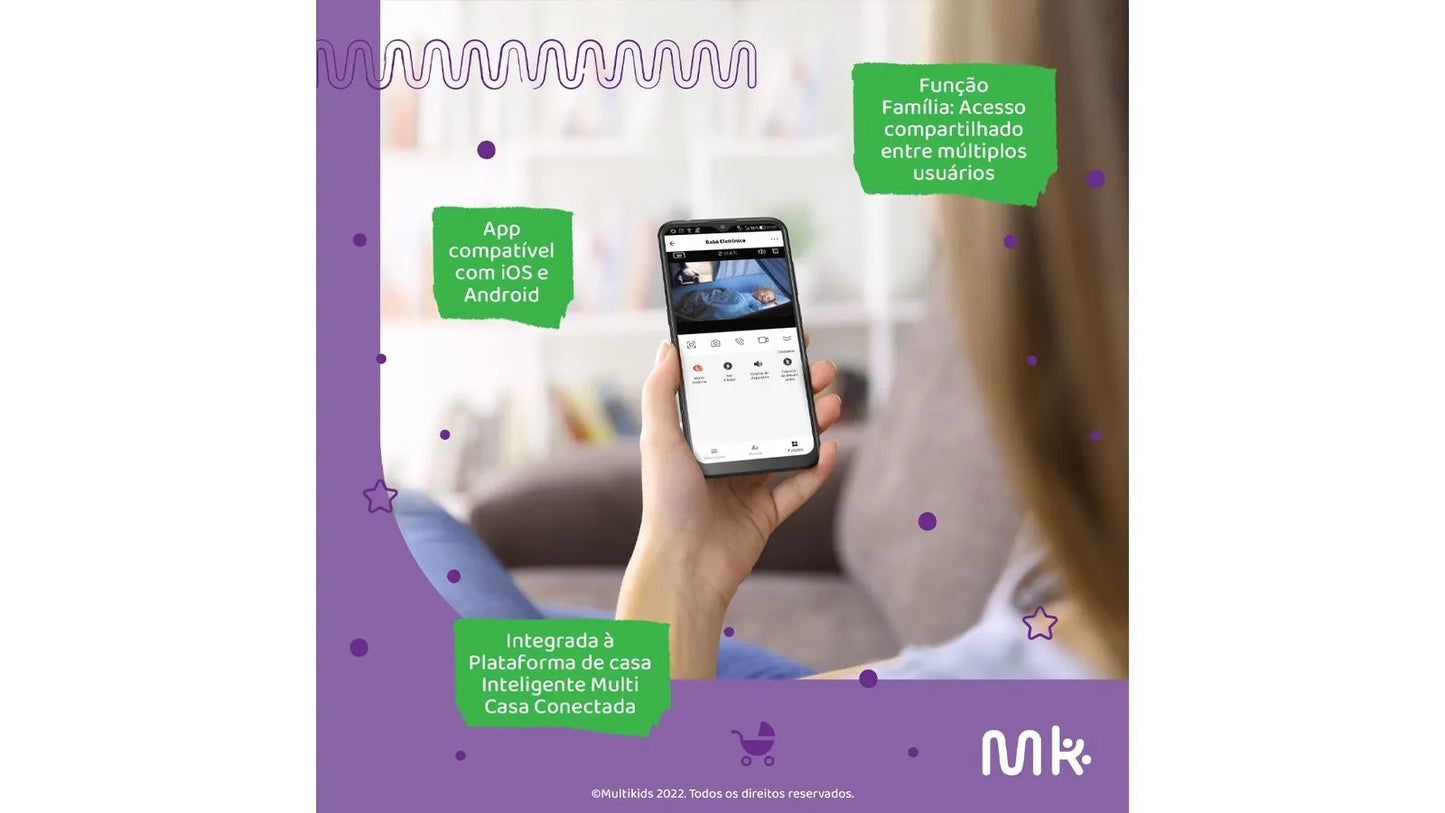 Babá Eletrônica Wi-Fi "Peak a Boo" - Multi Kids