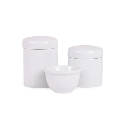 Kit Higiene 3 Peças Liso Branco - Modali