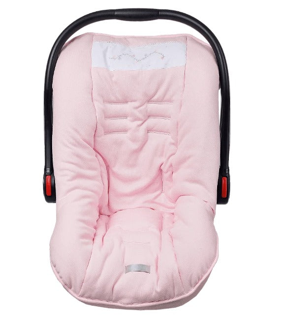 Capa Protetora p/ BB Conforto Suedine Flores - D'Bella For Baby