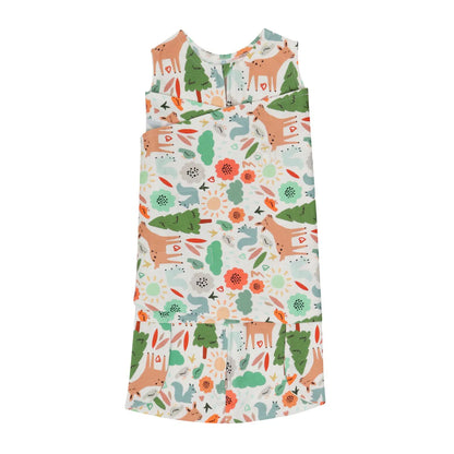 SACO DE DORMIR SWADDLE EM ALGODÃO EGÍPCIO FLORESTA - CASULO DE ANJO