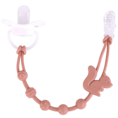 Prendedor De Chupeta Em Silicone Cloudy Esquilo - Buba