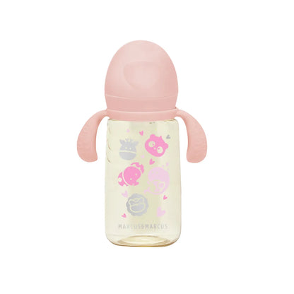 Copo De Transição Bico E Canudo Em Silicone 300ml Rosa