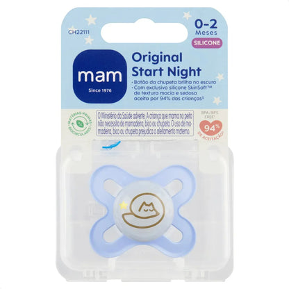 Chupeta Start Night 0-2 Meses Embalagem Unitária Azul- Mam
