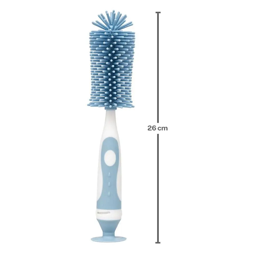 Escova para Mamadeira em Silicone Azul - Buba