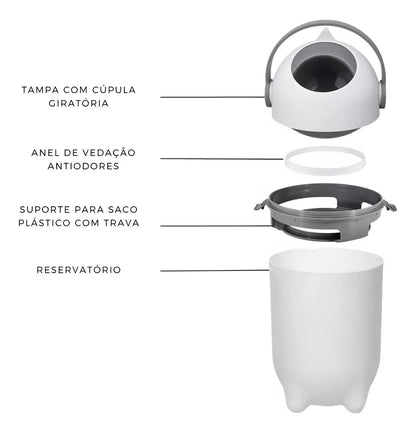 LIXEIRA MÁGICA DE FRALDA ANTIODOR - CLINGO