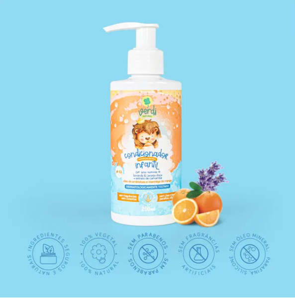 Condicionador Infantil 100% Natural com Óleos Essenciais - Verdi Natural