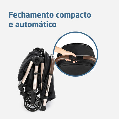 Carrinho Eva³ Essential Black Champagne - Maxi-Cosi