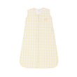 Saco de Dormir em Algodão Natural Vichy Amarelo M - Casulo de Anjo