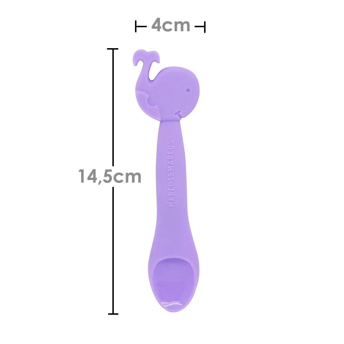 Colher em Silicone Baleia Willo - Marcus & Marcus