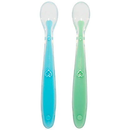 Kit 2 Colheres em Silicone Azul e Verde - Buba