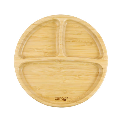 PRATO DE BAMBU COM DIVISORIA E VENTOSA - CLINGO